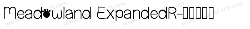 Meadowland ExpandedR字体转换